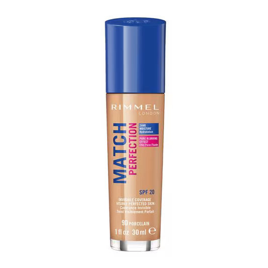 Rimmel London Match Perfection 24HR Hydration Foundation 90 Porcelain