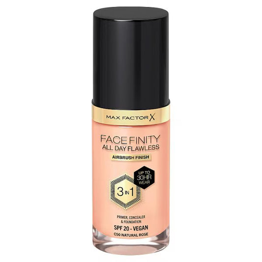 Max Factor Facefinity All Day Flawless 3 in 1 foundation C50 Natural Rose